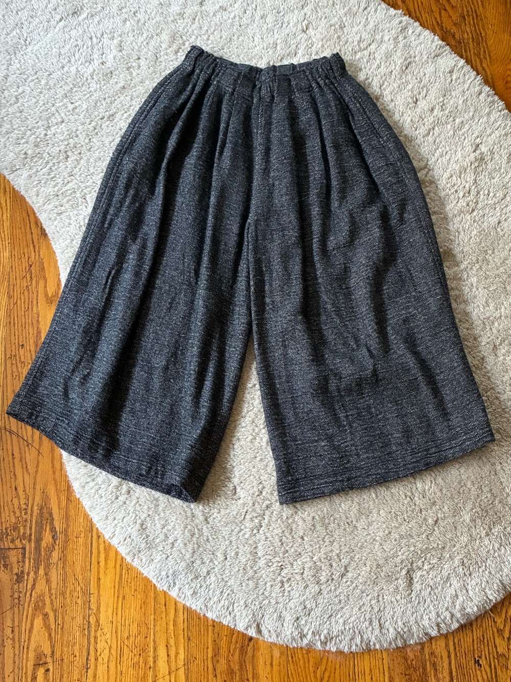 Ichi Antiquitès wide leg wool elastic waist pants OS